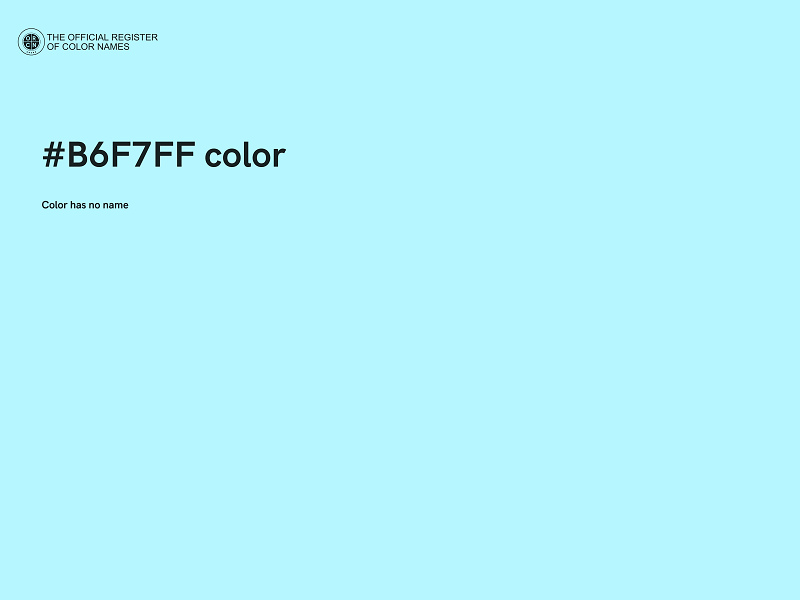 #B6F7FF color image
