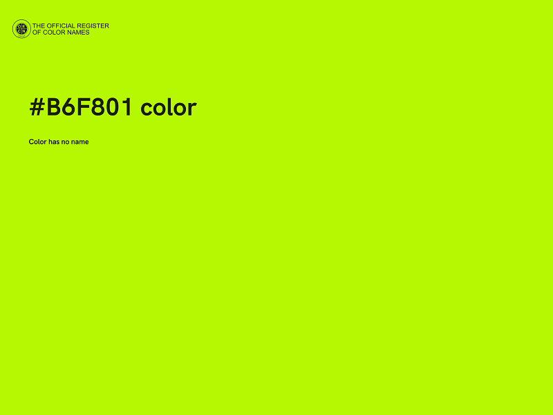 #B6F801 color image