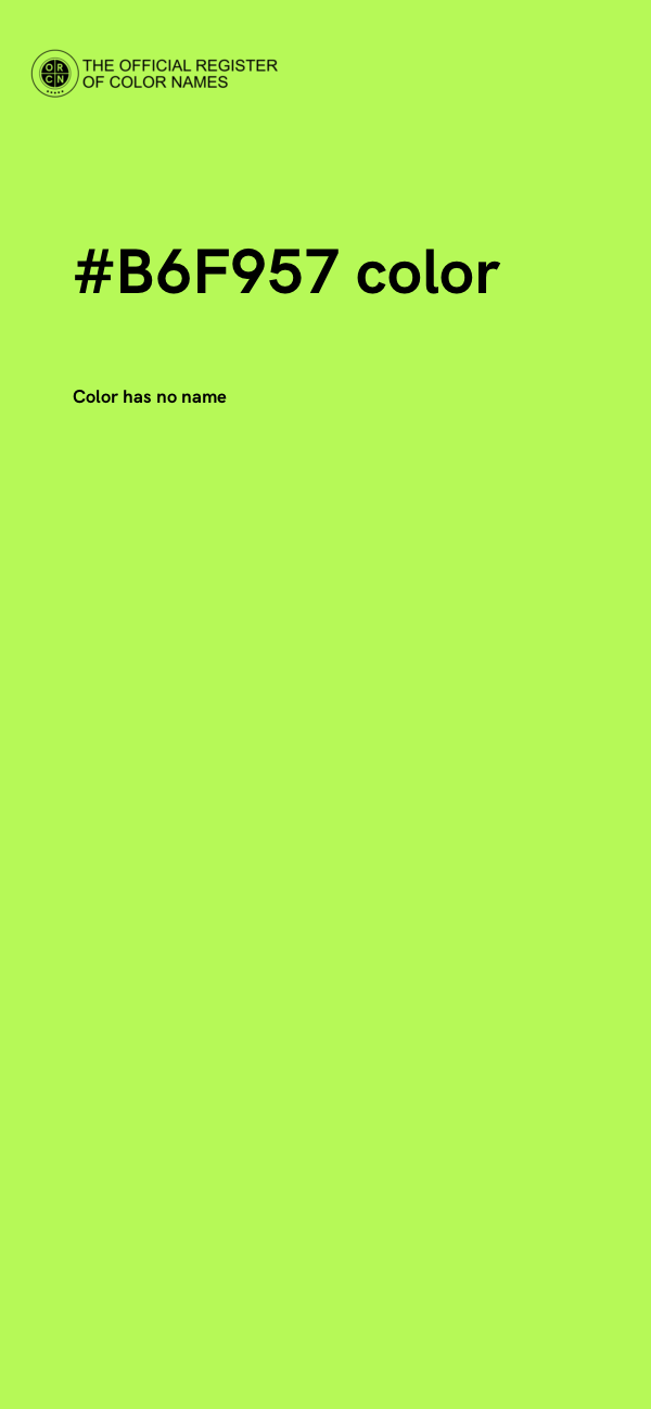 #B6F957 color image