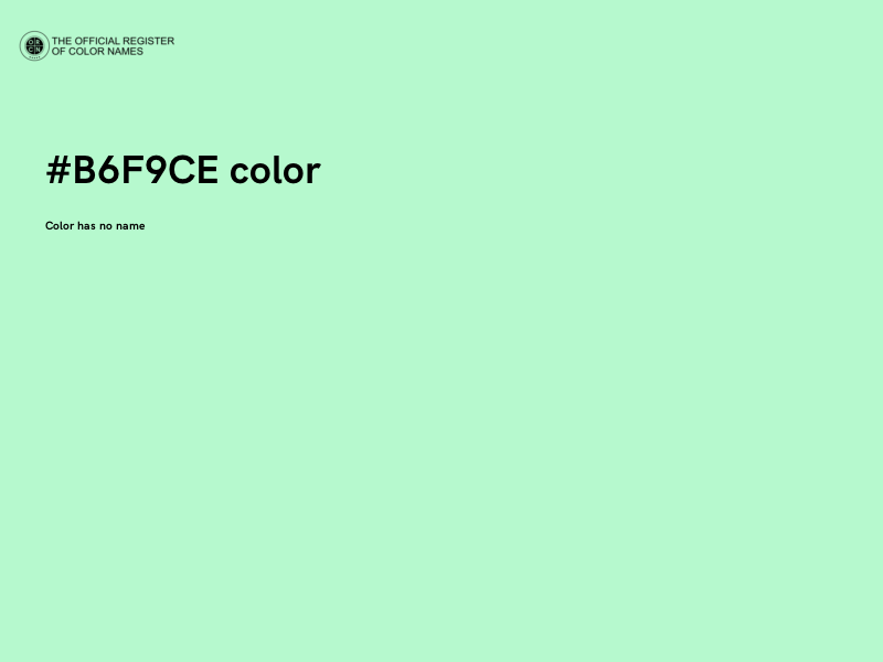 #B6F9CE color image