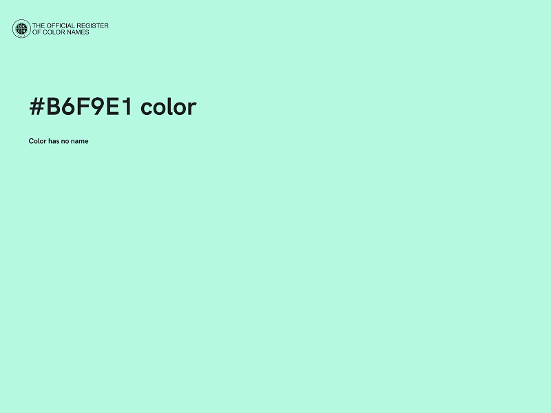 #B6F9E1 color image