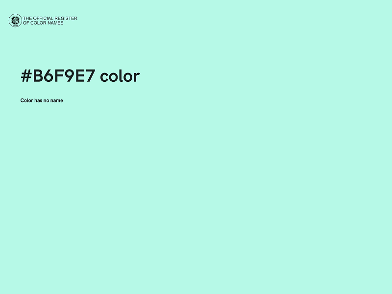 #B6F9E7 color image