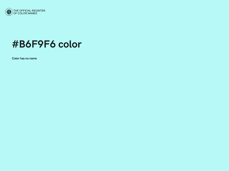 #B6F9F6 color image