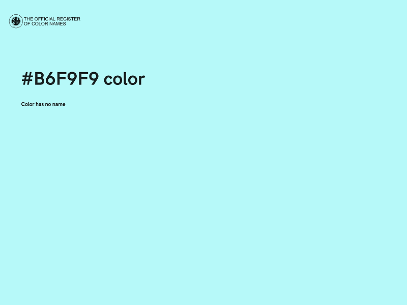 #B6F9F9 color image