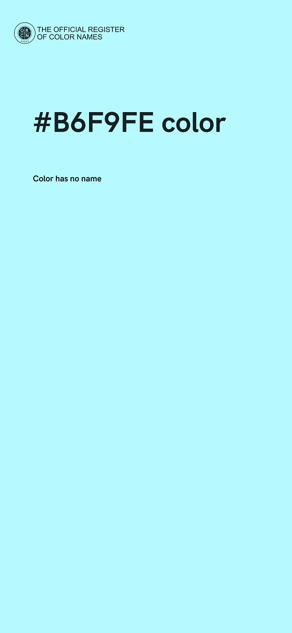 #B6F9FE color image