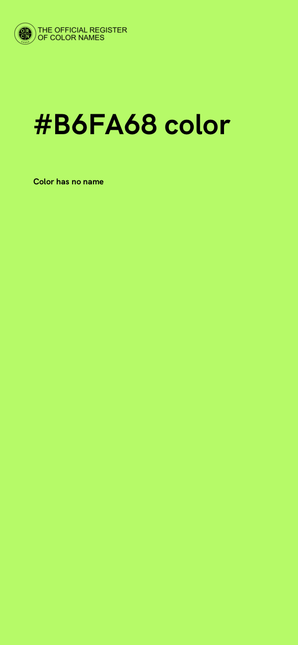 #B6FA68 color image