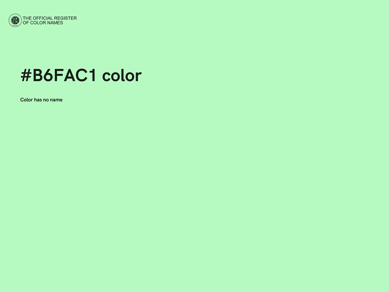 #B6FAC1 color image