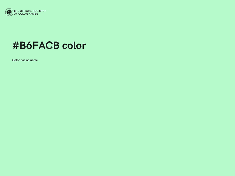 #B6FACB color image