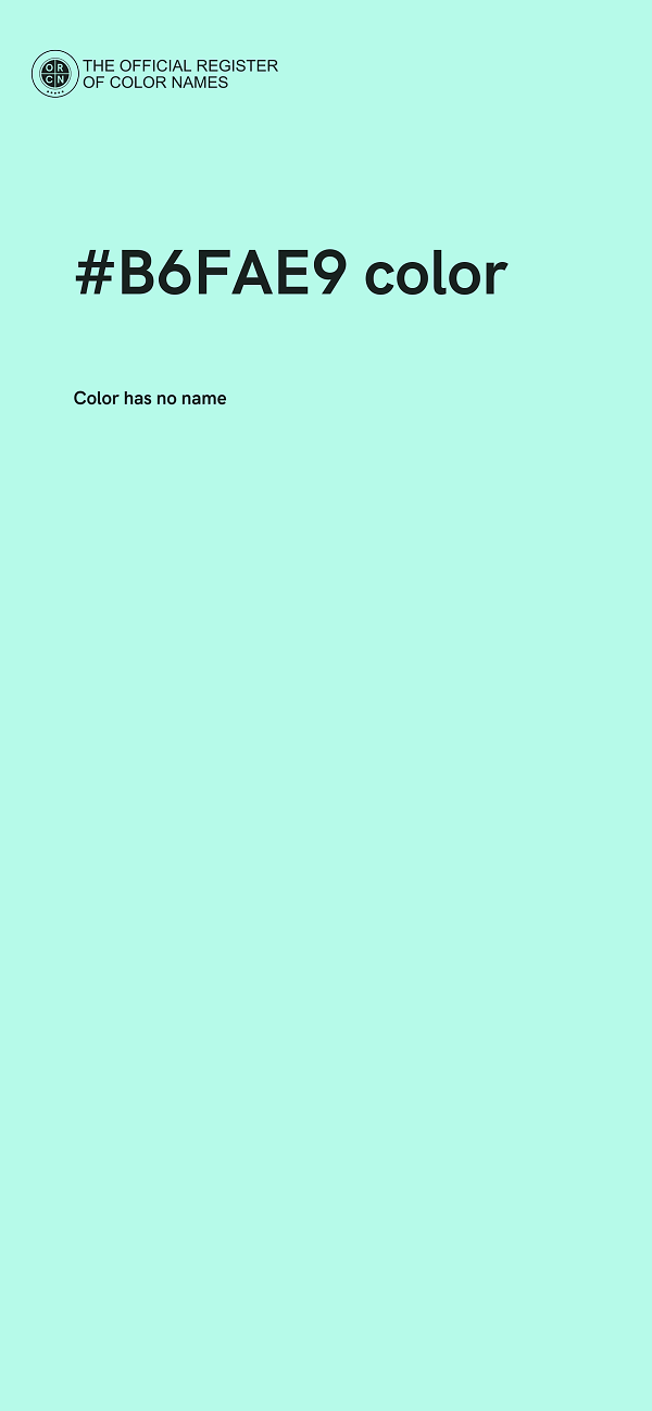 #B6FAE9 color image