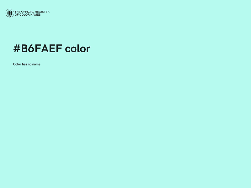 #B6FAEF color image