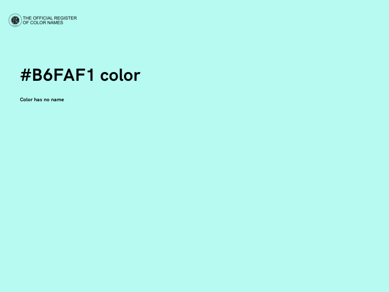 #B6FAF1 color image