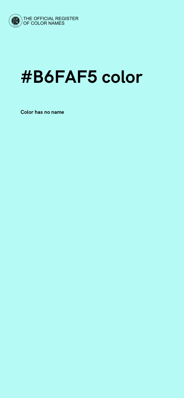 #B6FAF5 color image