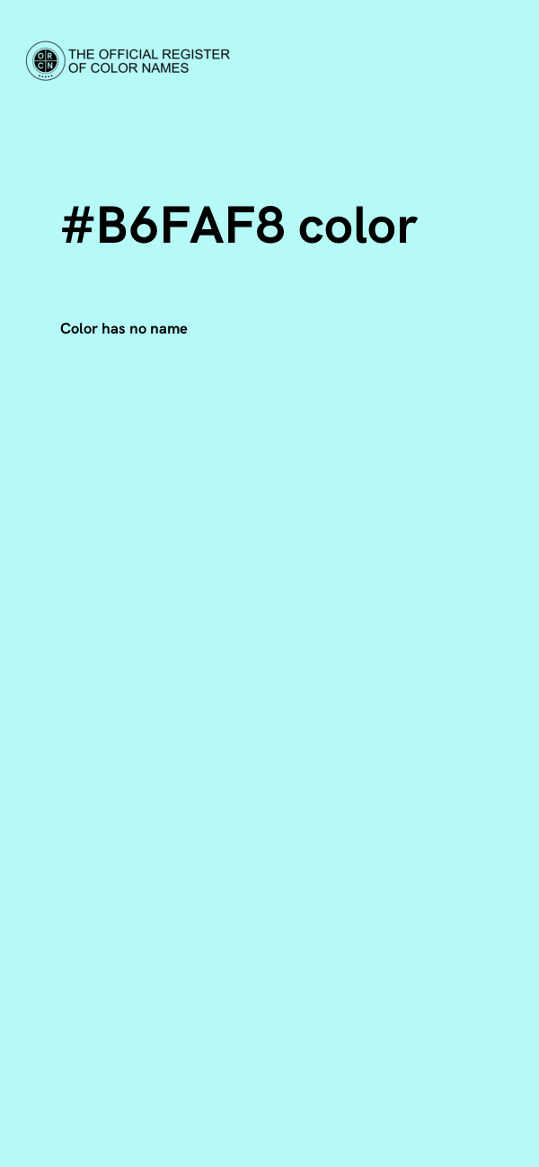 #B6FAF8 color image