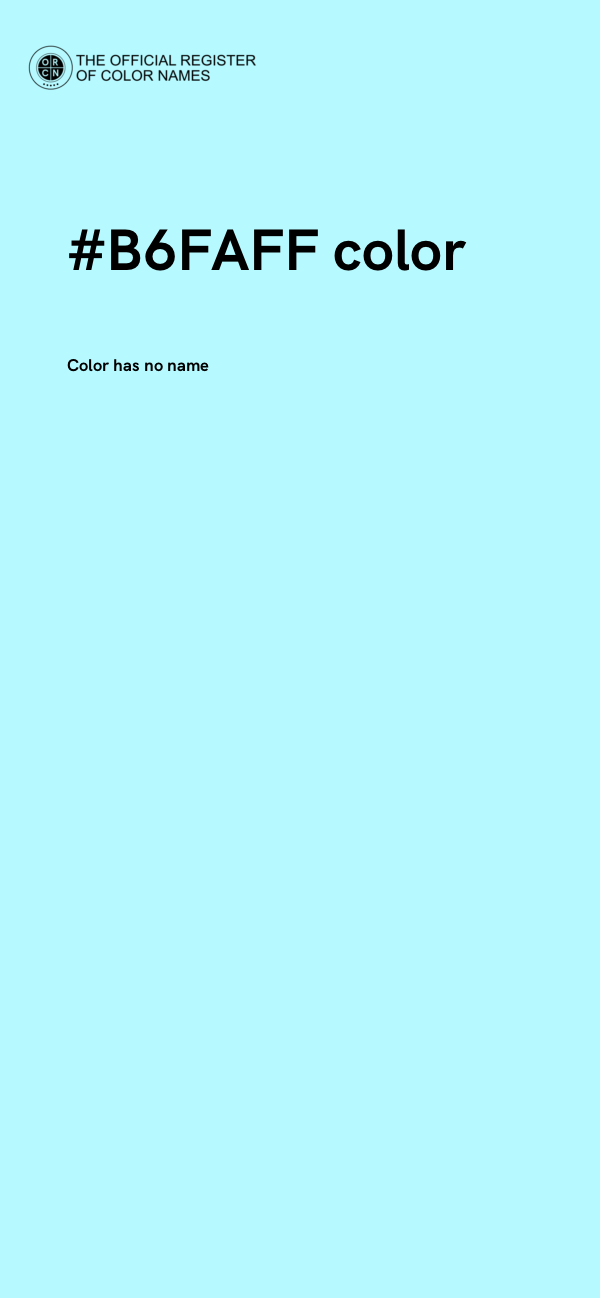 #B6FAFF color image