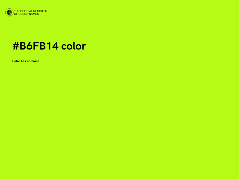 #B6FB14 color image