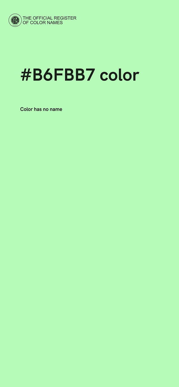 #B6FBB7 color image