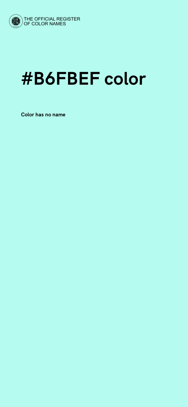 #B6FBEF color image