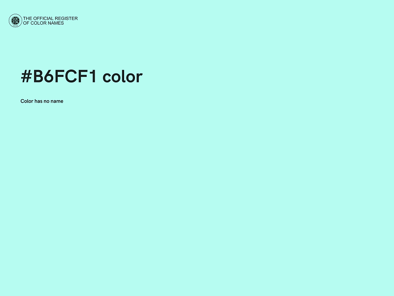 #B6FCF1 color image