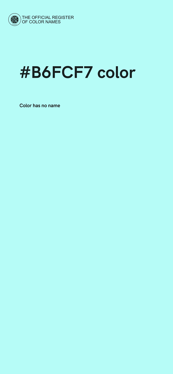 #B6FCF7 color image