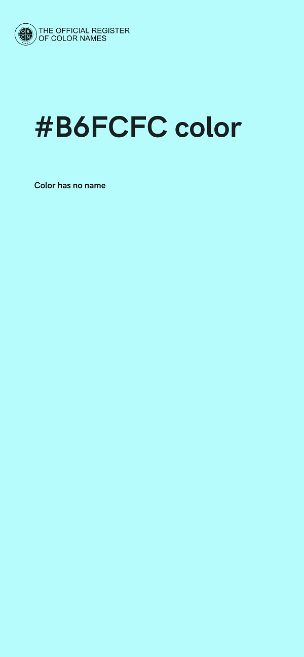 #B6FCFC color image