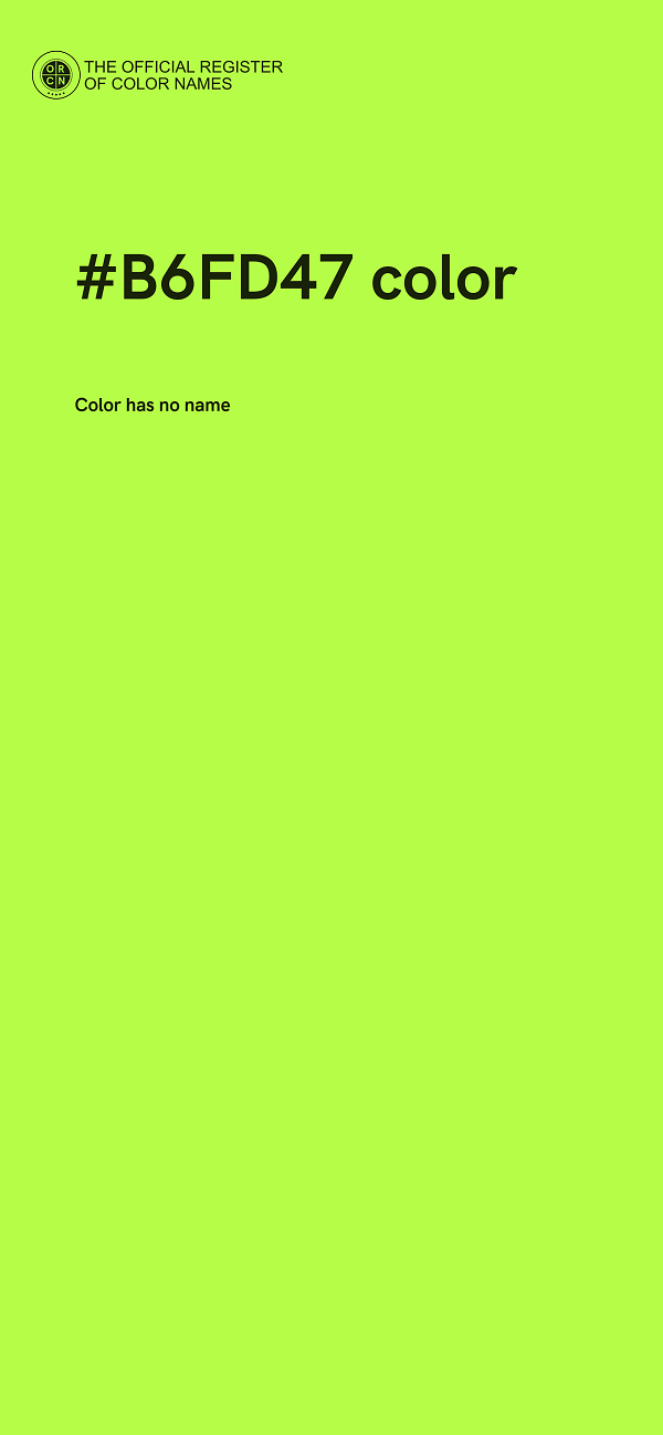#B6FD47 color image