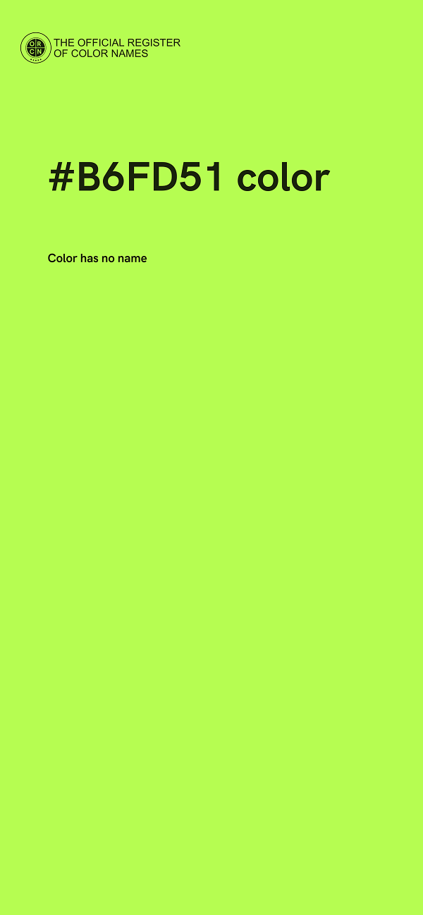 #B6FD51 color image