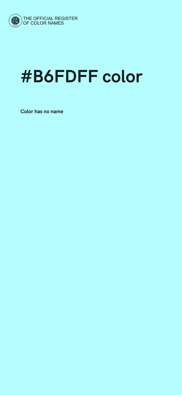 #B6FDFF color image