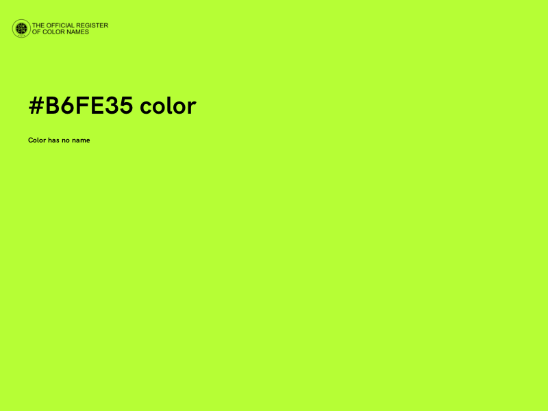 #B6FE35 color image