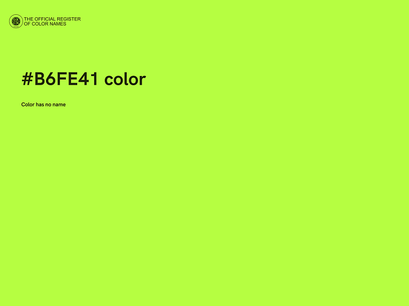 #B6FE41 color image