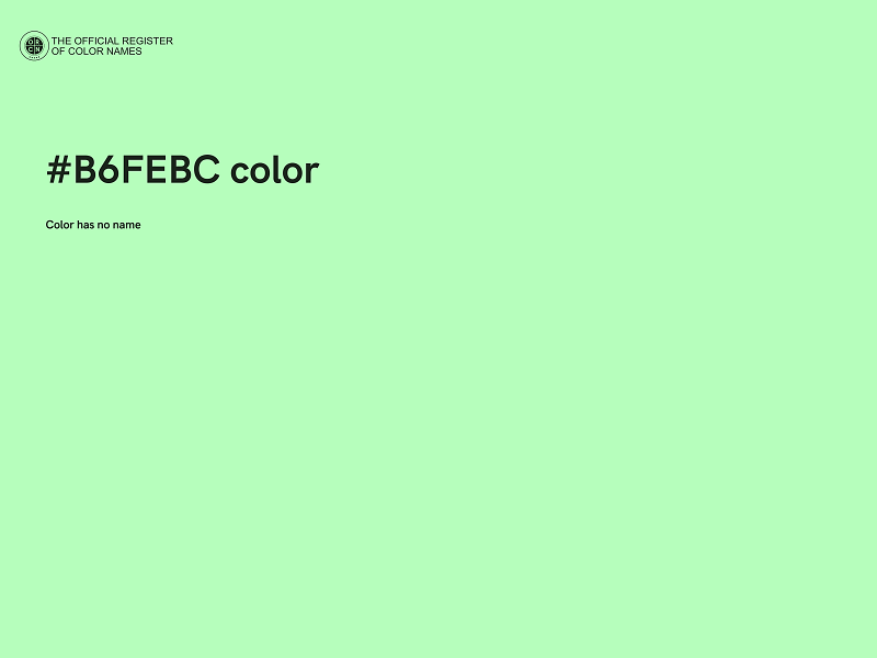 #B6FEBC color image