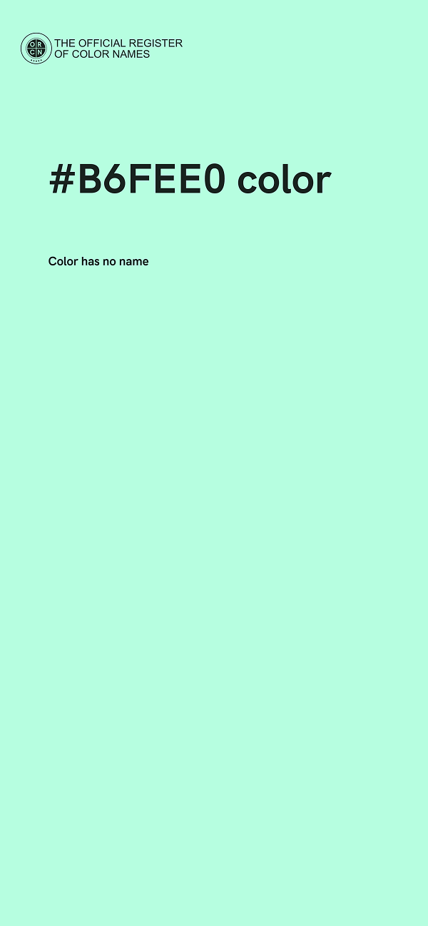 #B6FEE0 color image