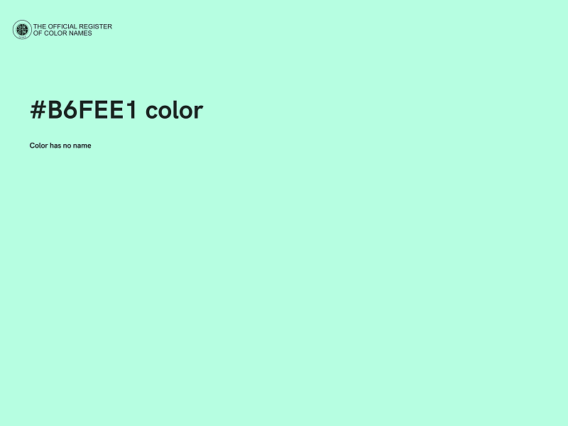 #B6FEE1 color image