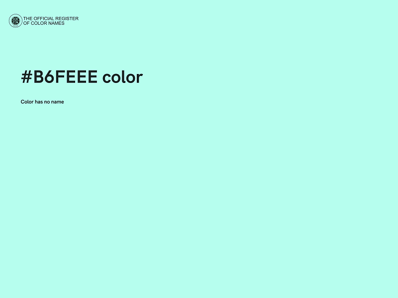 #B6FEEE color image