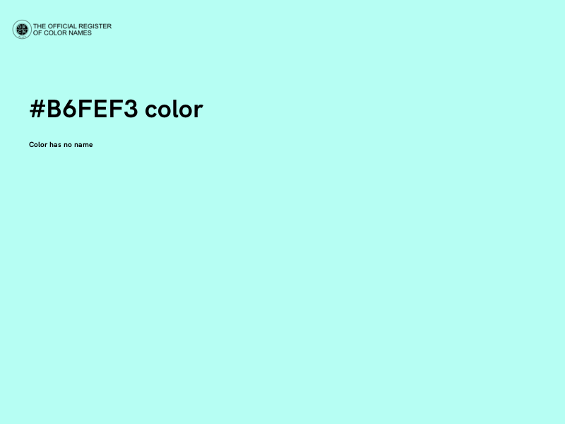 #B6FEF3 color image