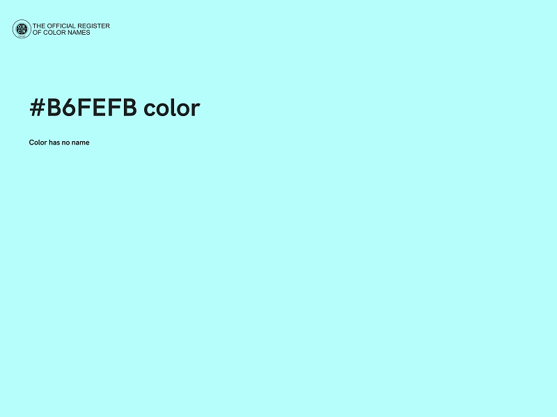 #B6FEFB color image