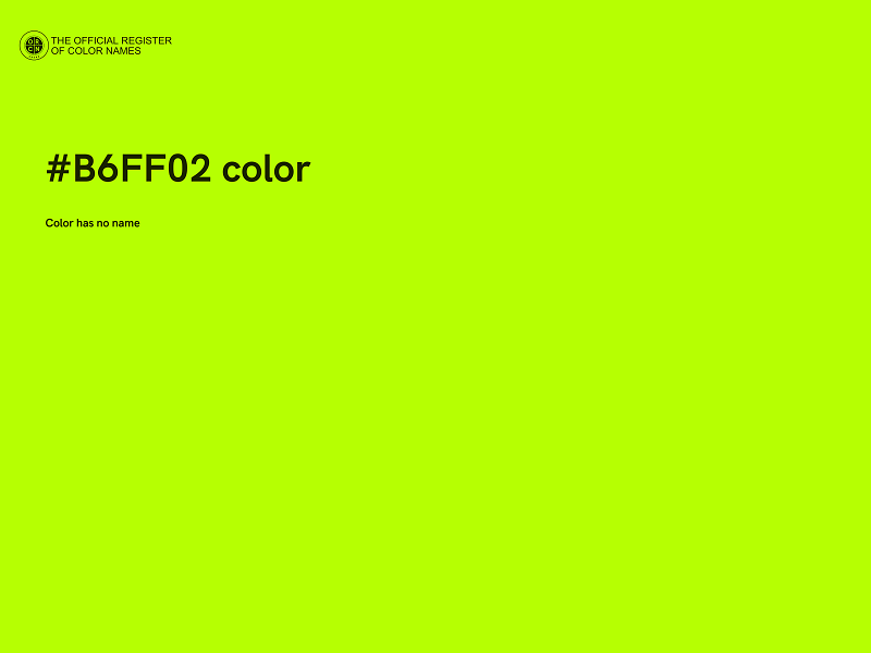 #B6FF02 color image