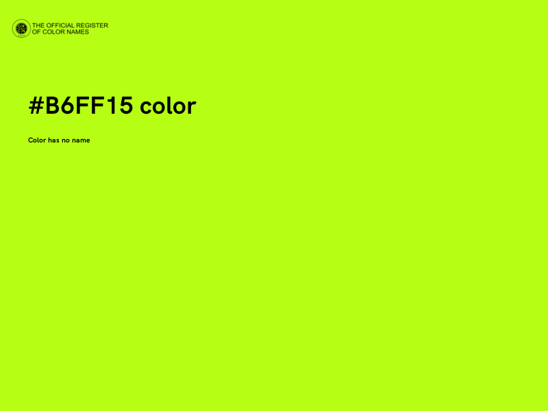 #B6FF15 color image