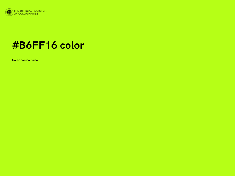 #B6FF16 color image