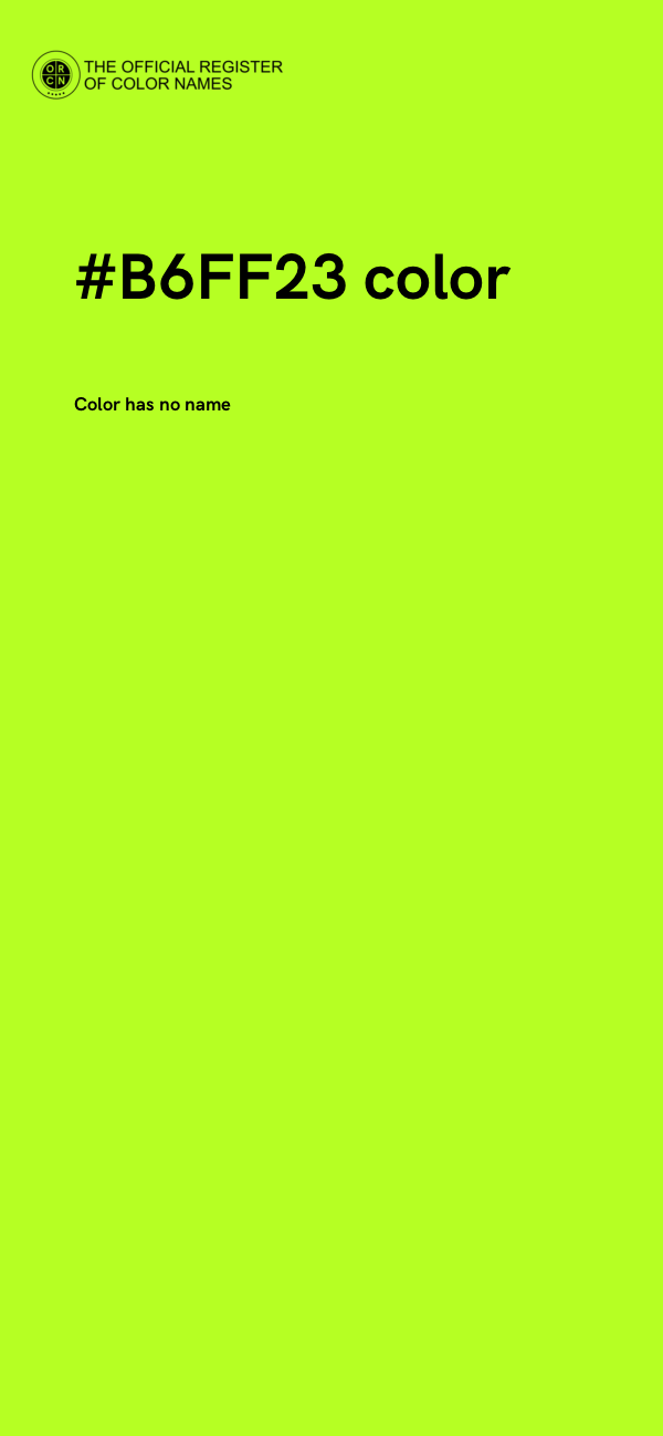 #B6FF23 color image