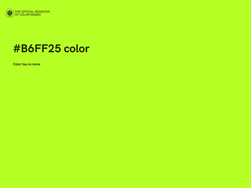 #B6FF25 color image