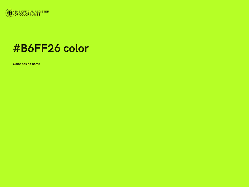 #B6FF26 color image