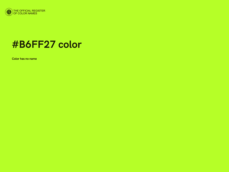 #B6FF27 color image