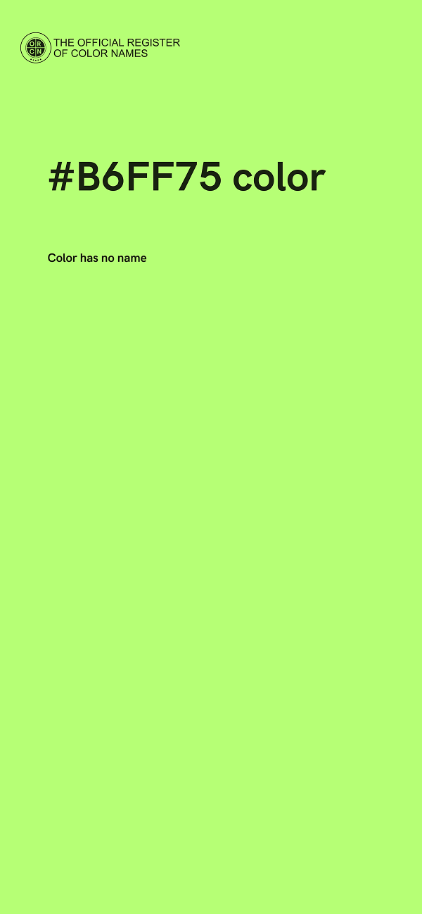 #B6FF75 color image