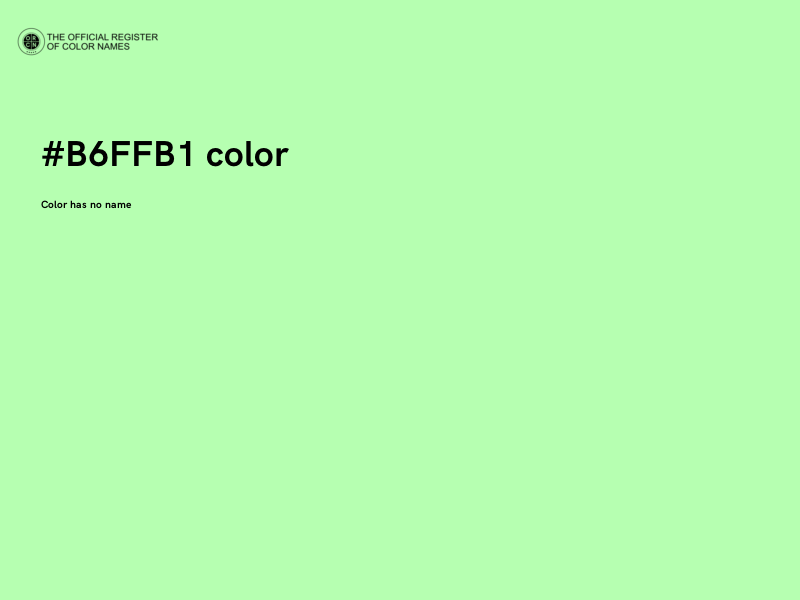 #B6FFB1 color image