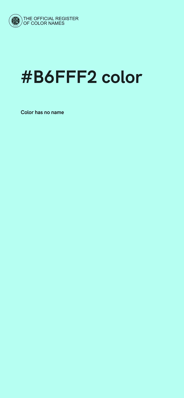 #B6FFF2 color image
