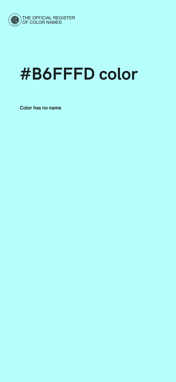 #B6FFFD color image
