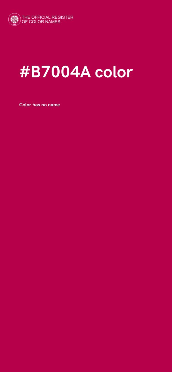#B7004A color image