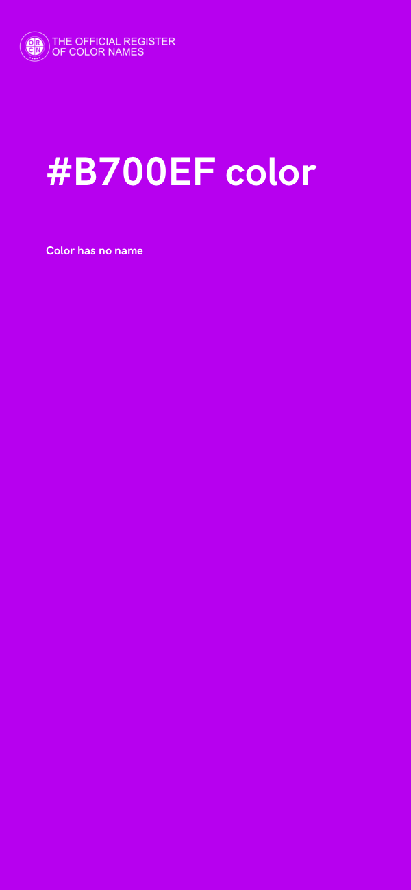 #B700EF color image