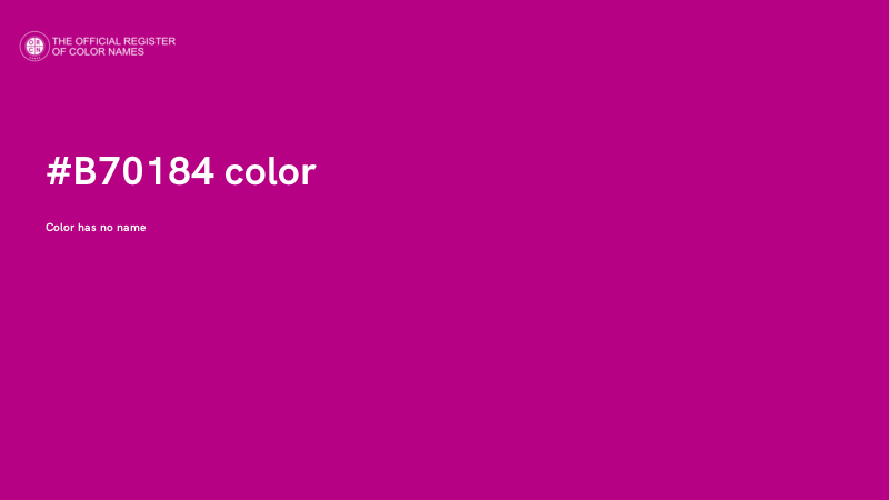 #B70184 color image