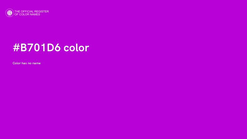 #B701D6 color image
